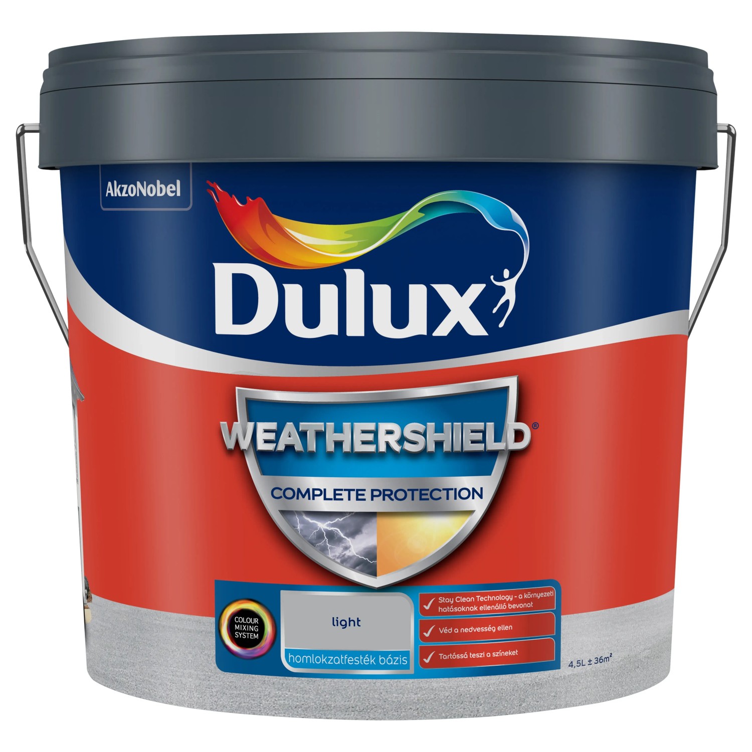 Dulux Weathershield Complete Protection homlokzatfesték Bázis Light 4,5 l Dulux Weathershield Complete Protection homlokzatfesték Bázis Light 4,5 l