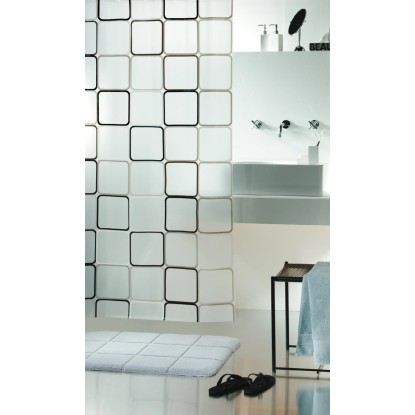 Spirella Frame zuhanyfüggöny, 180 cm x 200 cm, fekete Spirella Frame zuhanyfüggöny, 180 cm x 200 cm, fekete