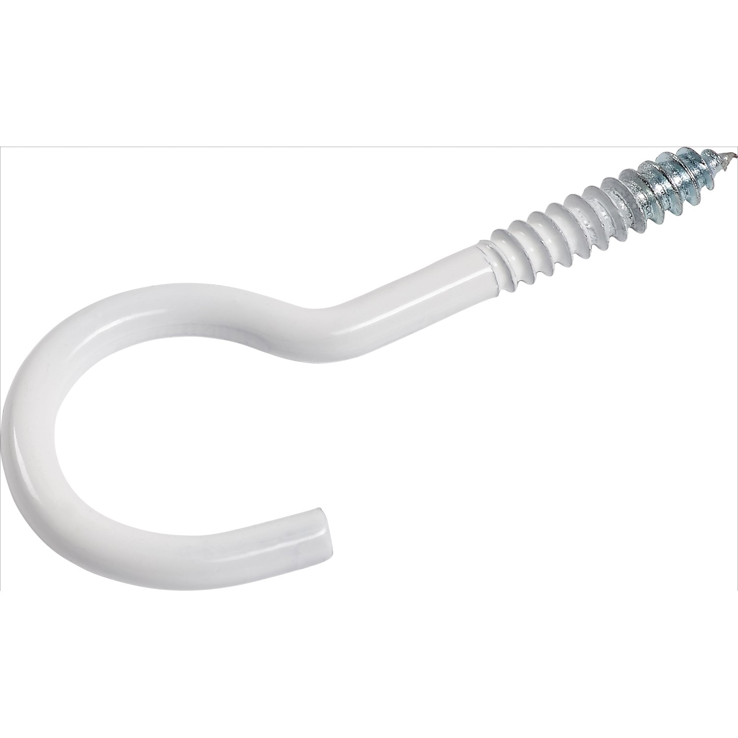 LUX csavaros kampó hajlított horganyzott 3,3 mm x 60 mm fehér 4 darab LUX csavaros kampó hajlított horganyzott 3,3 mm x 60 mm fehér 4 darab