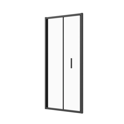 SANOSLIM csukló zuhanyajtó 80 x 200 cm matt fekete SANOSLIM csukló zuhanyajtó 80 x 200 cm matt fekete