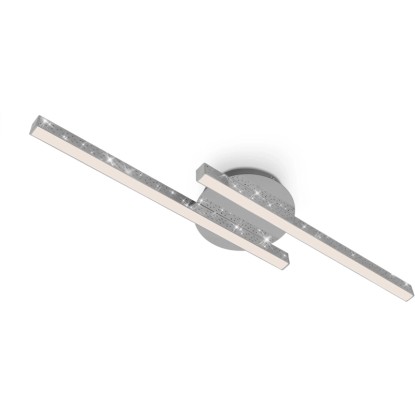 Brilo Rey LED mennyezeti lámpa 2-es 60 cm 6 W 3000 K króm Brilo Rey LED mennyezeti lámpa 2-es 60 cm 6 W 3000 K króm