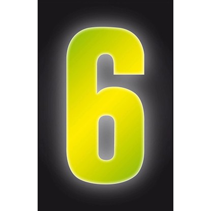 Conacord 6 felragasztható szám fényvisszaverő 8 cm sárga Conacord 6 felragasztható szám fényvisszaverő 8 cm sárga