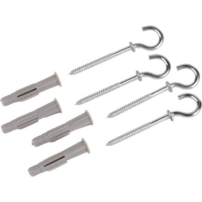 LUX univerzális galléros dübel hajlított csavaros kampóval 6 mm x 41 mm 4 db LUX univerzális galléros dübel hajlított csavaros kampóval 6 mm x 41 mm 4 db