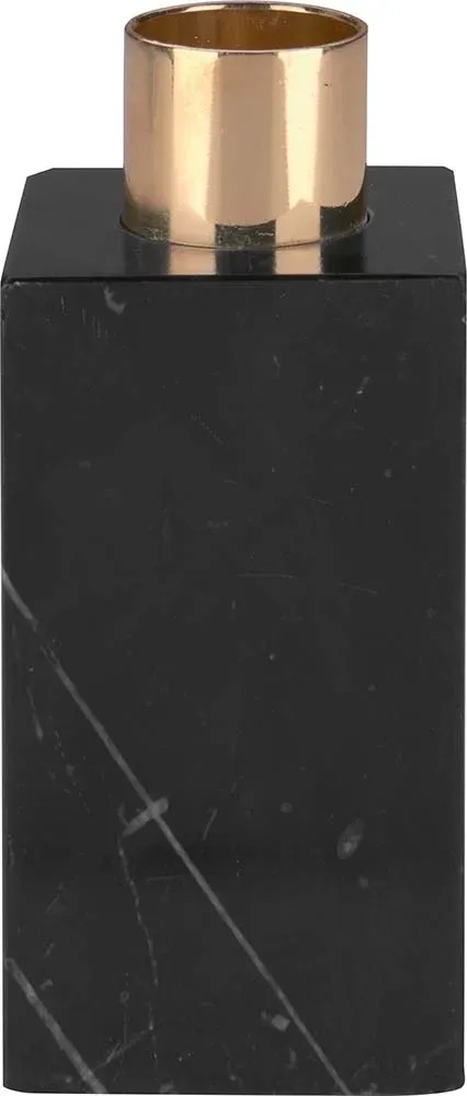 Márvány gyertyatartó Modern Antique 4,5 cm x 4,5 cm x 10 cm fekete-arany Márvány gyertyatartó Modern Antique 4,5 cm x 4,5 cm x 10 cm fekete-arany
