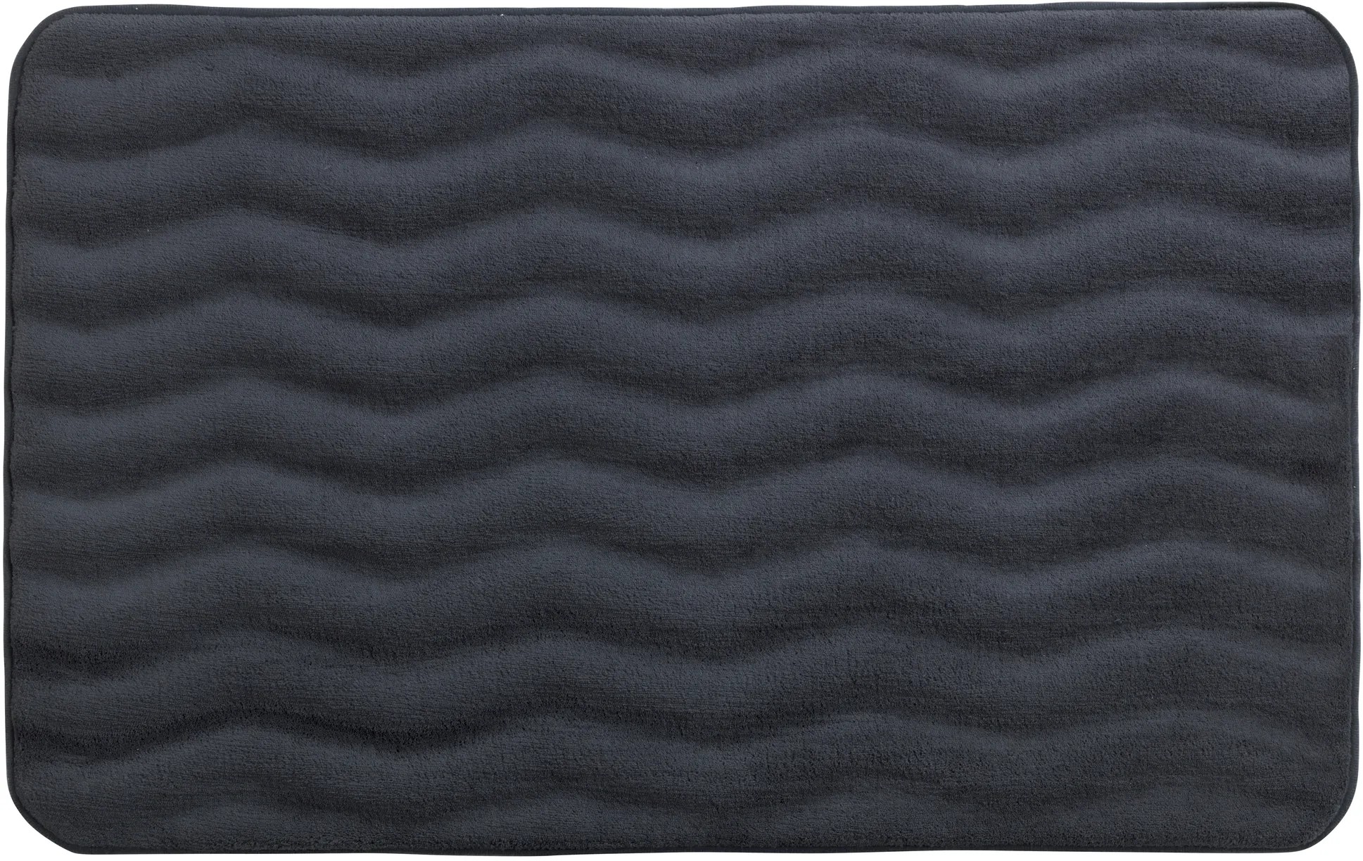 Wenko fürdőszobaszőnyeg memóriahabos Waves 50 cm x 80 cm sötétszürke Wenko fürdőszobaszőnyeg memóriahabos Waves 50 cm x 80 cm sötétszürke