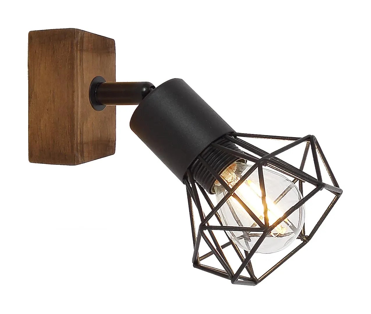 Rábalux Zeus beltéri Spotlámpa tölgy E14 1x MAX 40W Rábalux Zeus beltéri Spotlámpa tölgy E14 1x MAX 40W