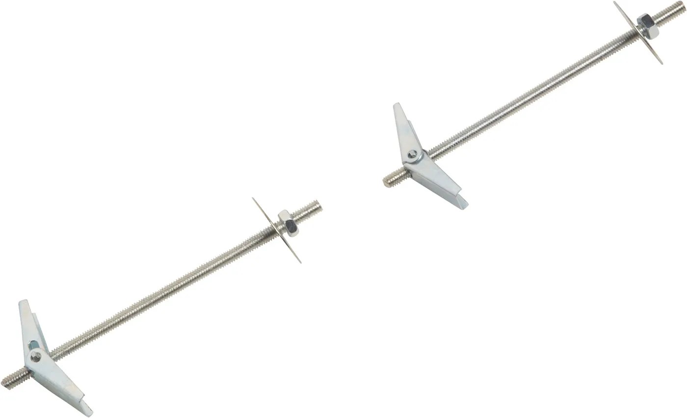 Két LUX rugós billenőcsavar csavarral, 4x95mm, üreges falakhoz. Két LUX rugós billenőcsavar csavarral, 4x95mm, üreges falakhoz.