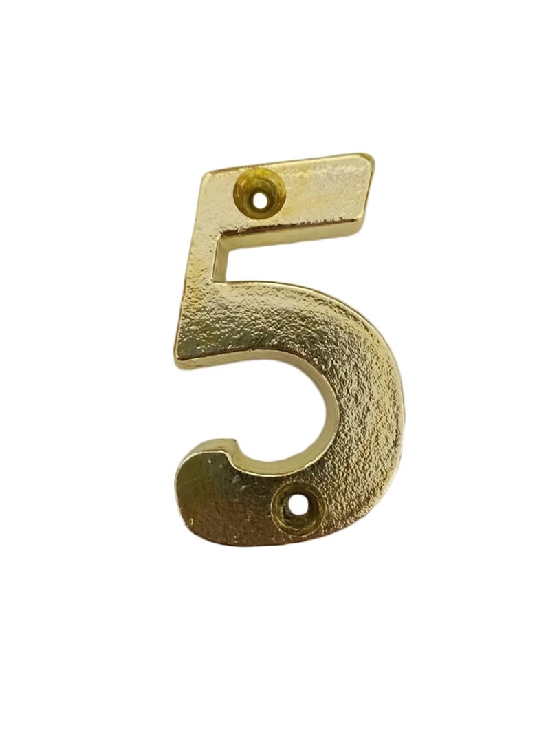 Ajtószám arany 5-ös 52 mm Ajtószám arany 5-ös 52 mm