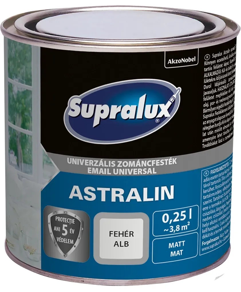Supralux Astralin zománc fehér 0,25 l Supralux Astralin zománc fehér 0,25 l