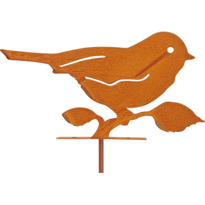 4Garden madár dekor figura levelekkel 12 cm 4Garden madár dekor figura levelekkel 12 cm