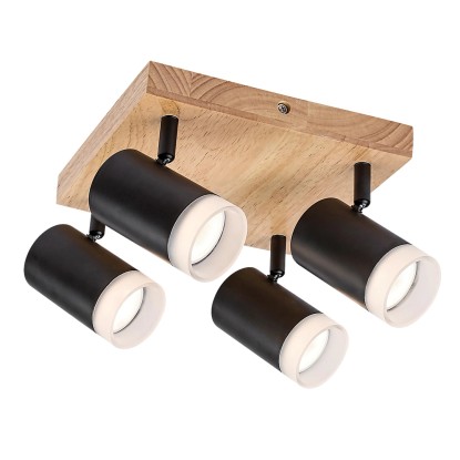 Rábalux Toras beltéri mennyezeti lámpa tölgy GU10 4xMAX5W IP20 Rábalux Toras beltéri mennyezeti lámpa tölgy GU10 4xMAX5W IP20