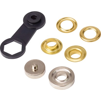 Fűzőszemkészlet húzózsinórokhoz 19 mm átmérő sárgaréz sárga Fűzőszemkészlet húzózsinórokhoz 19 mm átmérő sárgaréz sárga