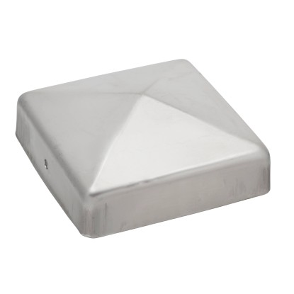 Négyszögletes oszlopsapka rozsdamentes acél 91 mm x 91 mm Négyszögletes oszlopsapka rozsdamentes acél 91 mm x 91 mm