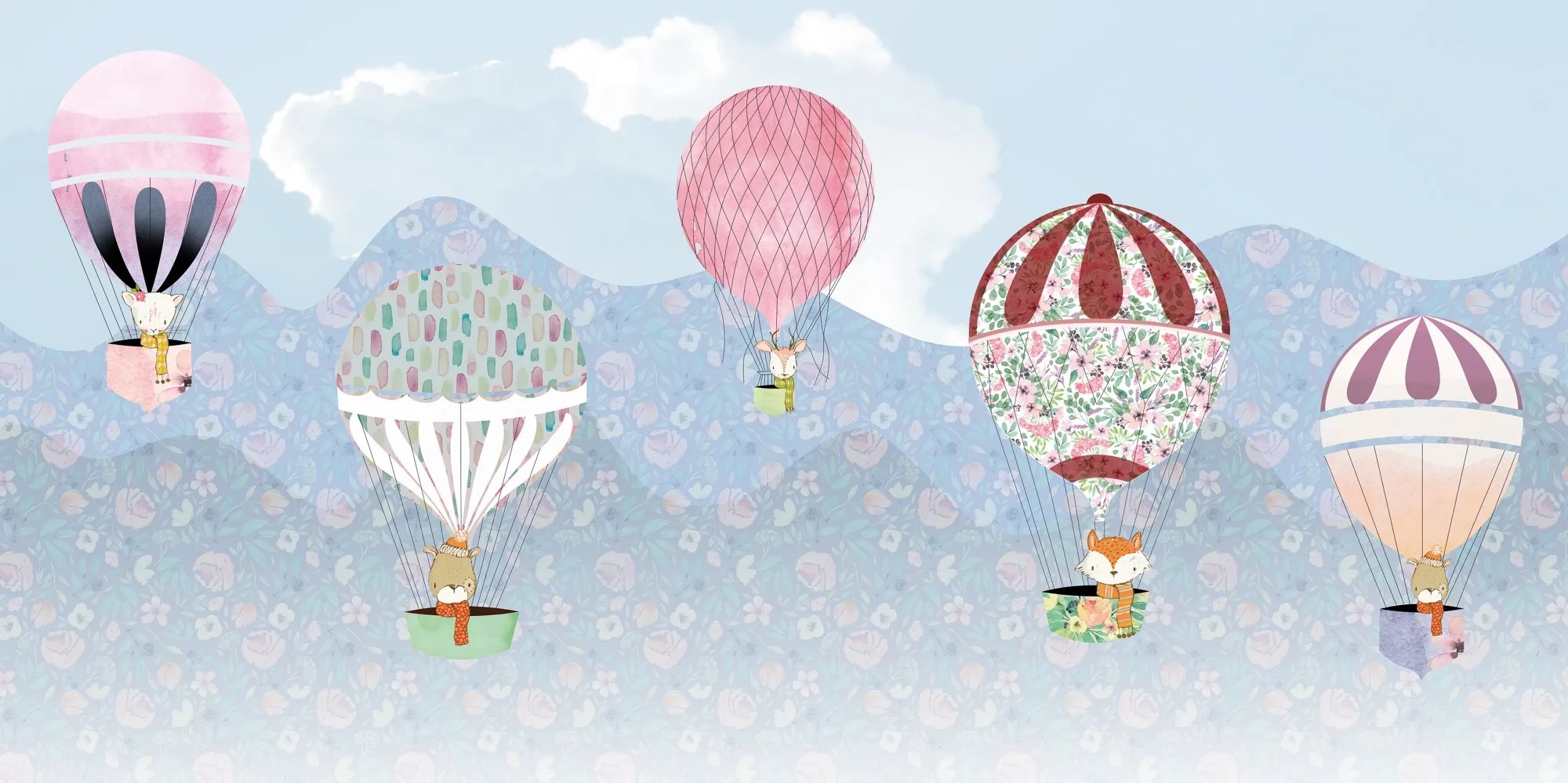 Komar nemszőtt fotótapéta Happy Balloon 500 cm x 250 cm Komar nemszőtt fotótapéta Happy Balloon 500 cm x 250 cm