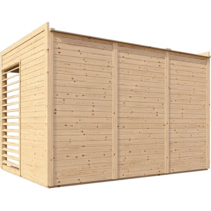 Bertilo fa kerti lounge pavilon, 234x337 cm, természetes kivitel, léckerítéssel. Bertilo fa kerti lounge pavilon, 234x337 cm, természetes kivitel, léckerítéssel.
