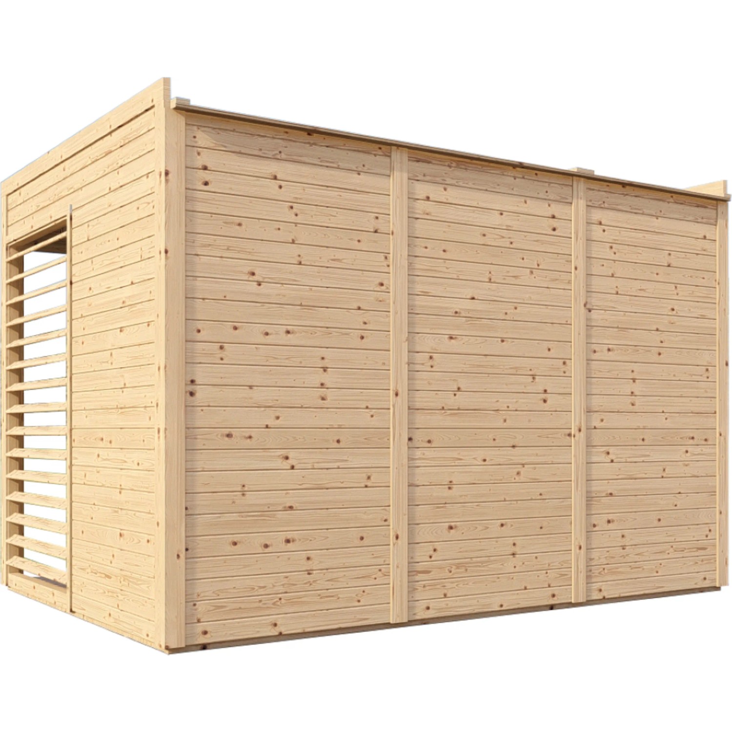 Bertilo fa kerti lounge pavilon, 234x337 cm, természetes kivitel, léckerítéssel. Bertilo fa kerti lounge pavilon, 234x337 cm, természetes kivitel, léckerítéssel.