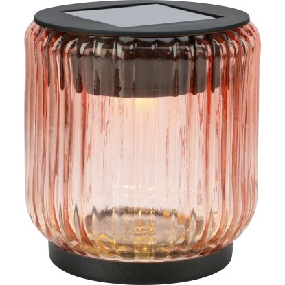 Napelemes LED-es dekorlámpa Ø 8 cm x 9 cm korall Napelemes LED-es dekorlámpa Ø 8 cm x 9 cm korall