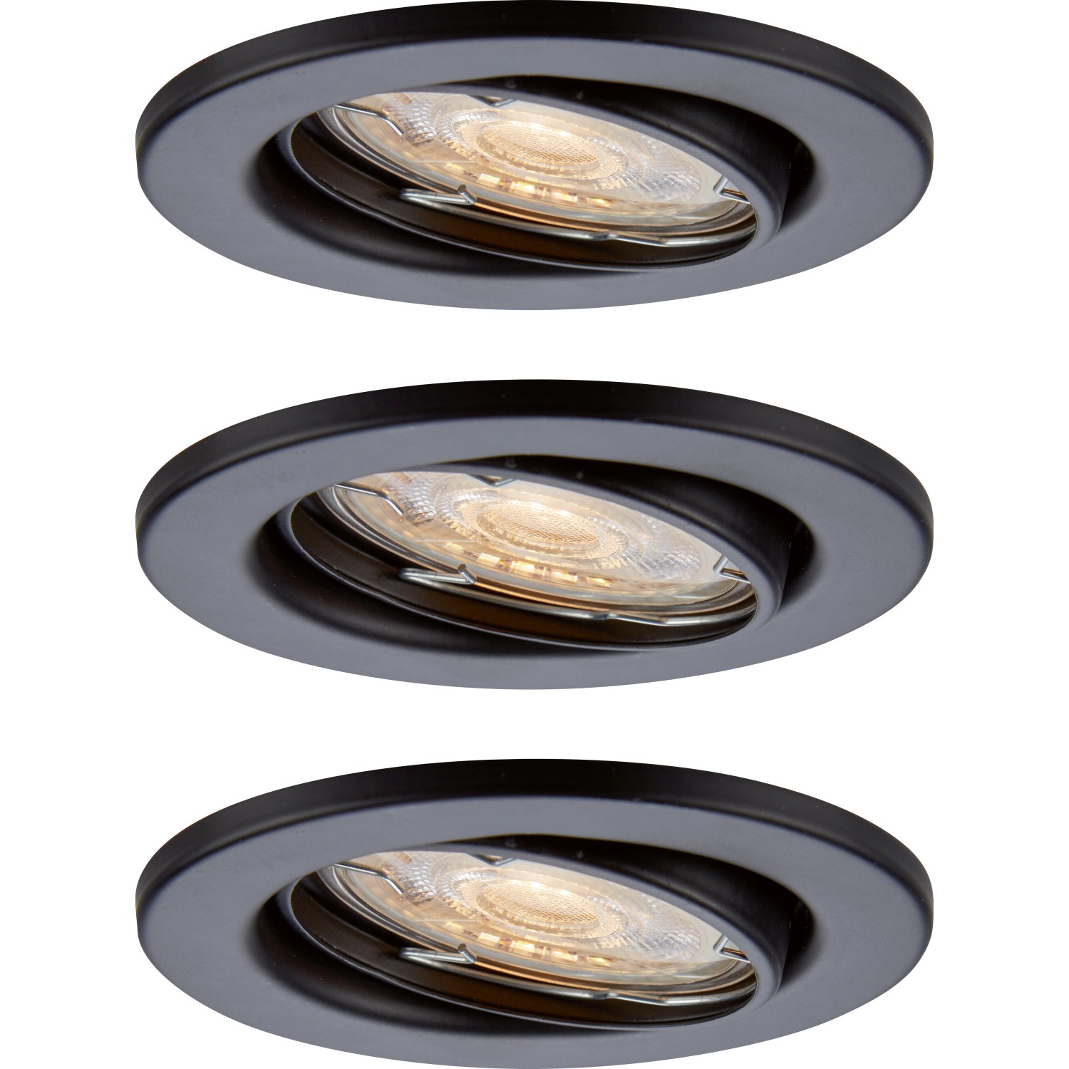 Süllyesztett LED lámpa 86R fém fekete 3 darabos készlet EEK: E Süllyesztett LED lámpa 86R fém fekete 3 darabos készlet EEK: E