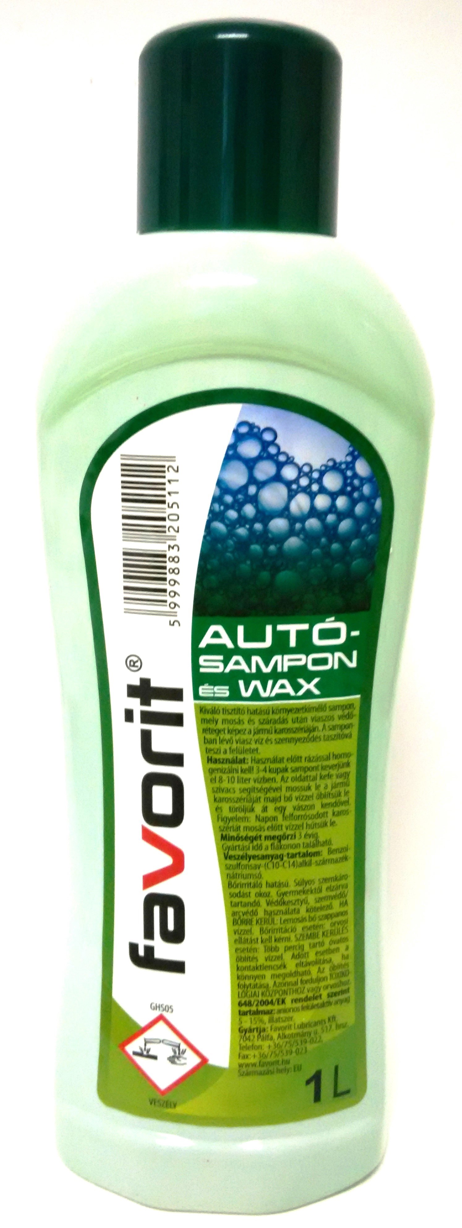Favorit Autósampon és Wax 1 l Favorit Autósampon és Wax 1 l