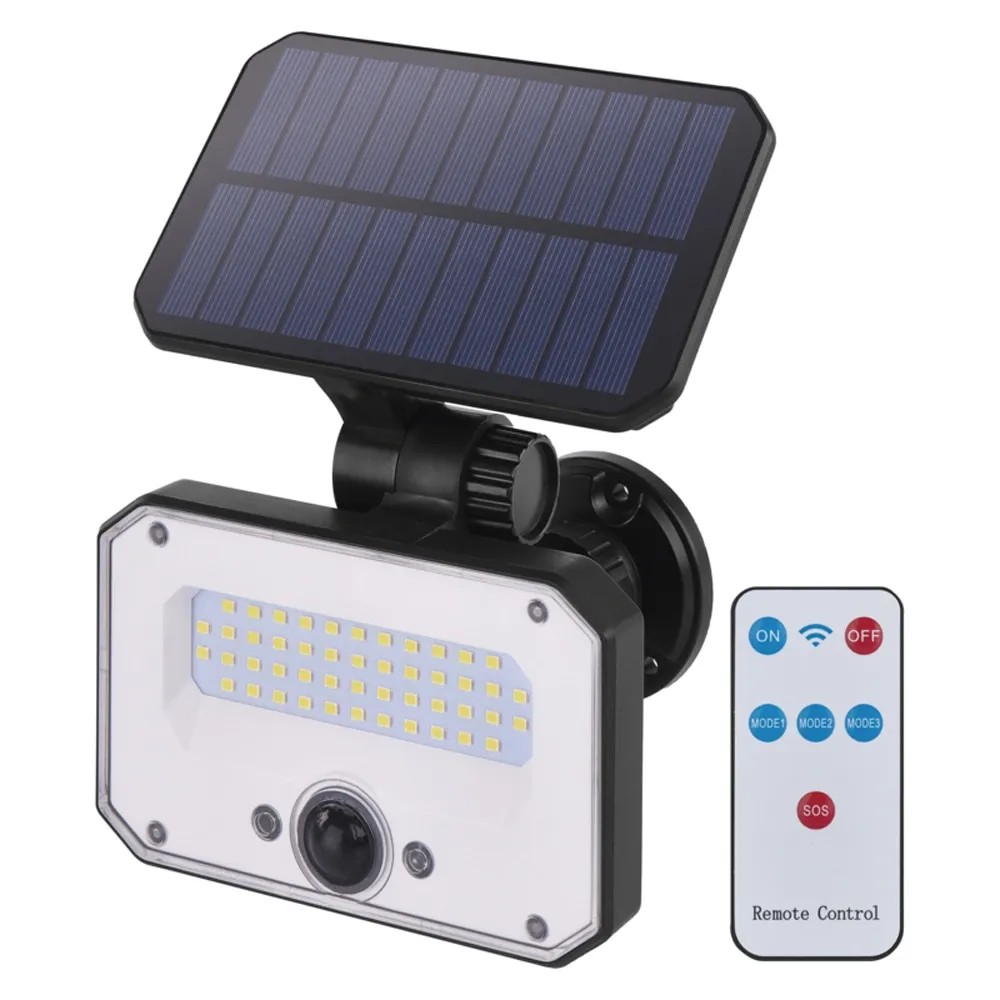 Led solár reflektor IP54 melegfehér 1500 lm PIR Led solár reflektor IP54 melegfehér 1500 lm PIR