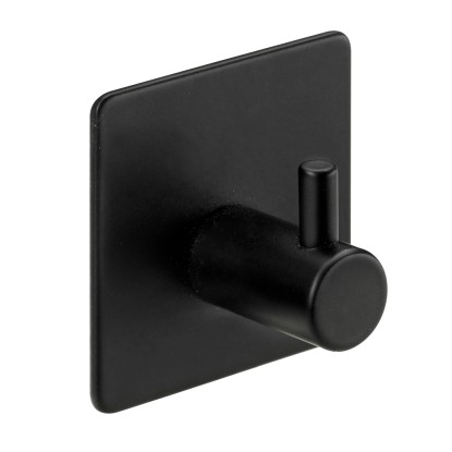 Hettich öntapadó fogas fém fekete matt 45 mm x 45 mm x 28 mm 1 db Hettich öntapadó fogas fém fekete matt 45 mm x 45 mm x 28 mm 1 db