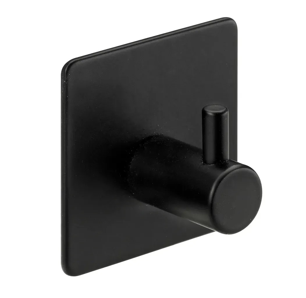 Hettich öntapadó fogas fém fekete matt 45 mm x 45 mm x 28 mm 1 db Hettich öntapadó fogas fém fekete matt 45 mm x 45 mm x 28 mm 1 db