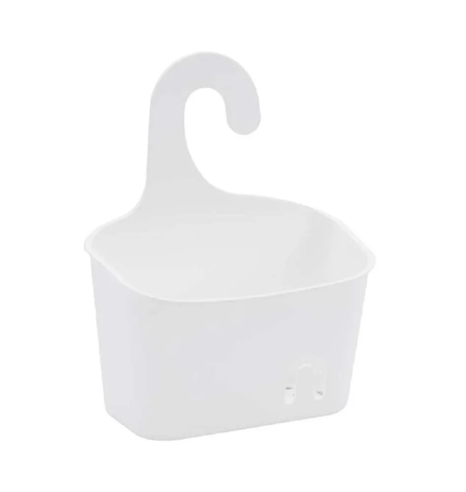 Felakasztható műanyag kosár 20 cm x 9 cm x 25 cm fehér Felakasztható műanyag kosár 20 cm x 9 cm x 25 cm fehér