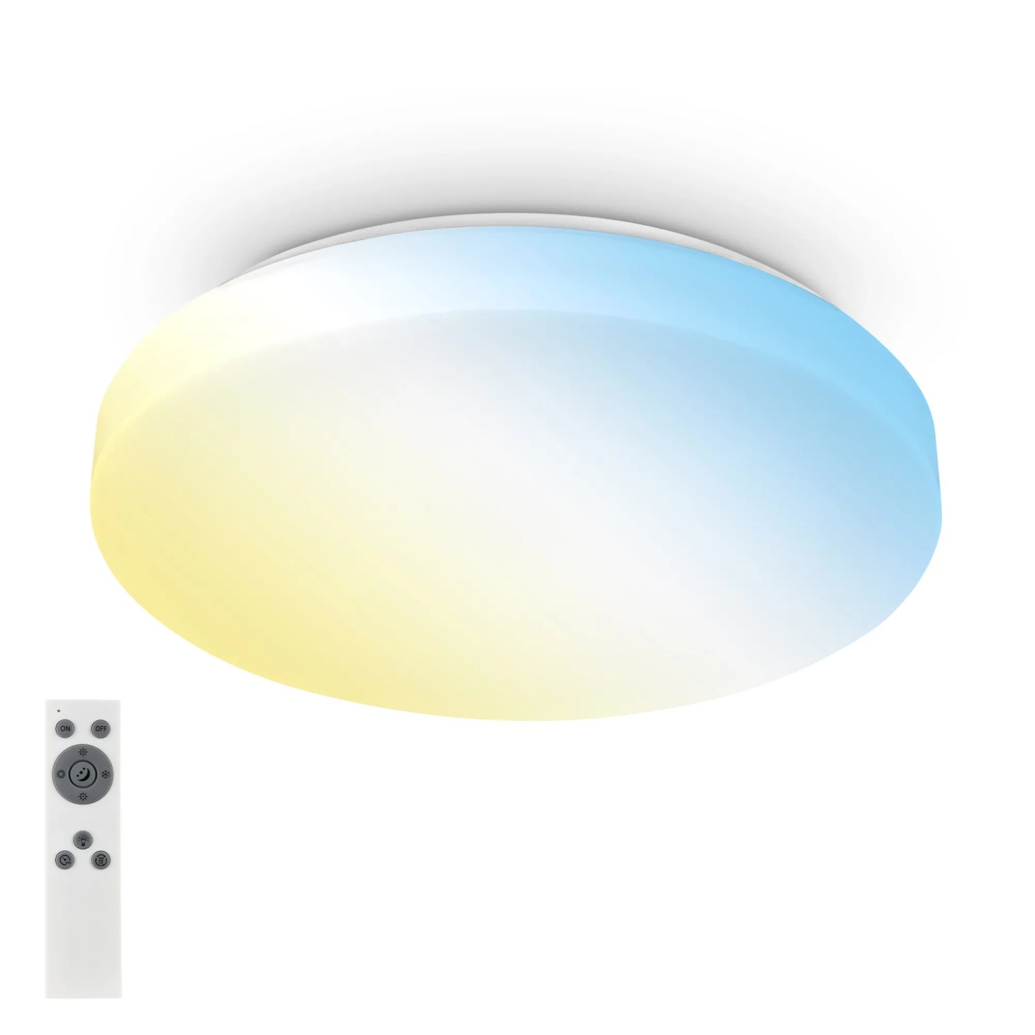 Briloner CCT LED mennyezeti lámpa dimmelhető távirányító 39 cm x 6,5 cm fehér Briloner CCT LED mennyezeti lámpa dimmelhető távirányító 39 cm x 6,5 cm fehér