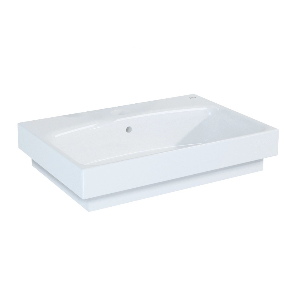 Mosdókagyló Luna 60 cm kerámia szögletes fehér Mosdókagyló Luna 60 cm kerámia szögletes fehér