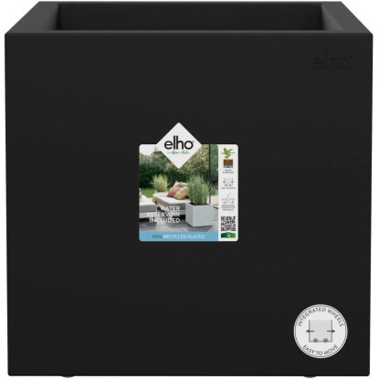 Elho virágcserép Vivo Next 30 cm fekete görgőkkel Elho virágcserép Vivo Next 30 cm fekete görgőkkel