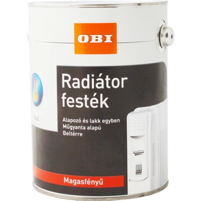 OBI radiátorfesték oldószeres fehér magasfényű 750 ml OBI radiátorfesték oldószeres fehér magasfényű 750 ml