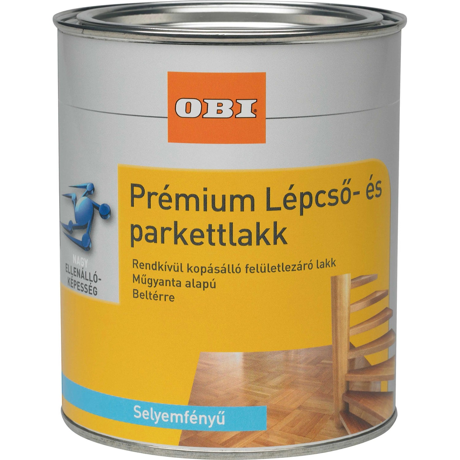 OBI lépcső- és parkettalakk oldószeres átlátszó selyemfényű 375 ml OBI lépcső- és parkettalakk oldószeres átlátszó selyemfényű 375 ml