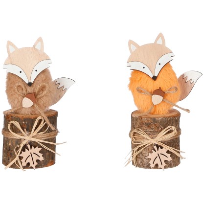 House of Seasons róka 2 féle 7,5 cm x 7,5 cm x 18 cm barna-narancs House of Seasons róka 2 féle 7,5 cm x 7,5 cm x 18 cm barna-narancs