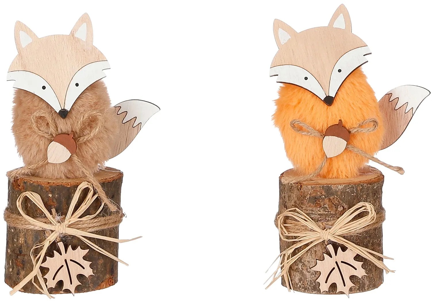 House of Seasons róka 2 féle 7,5 cm x 7,5 cm x 18 cm barna-narancs House of Seasons róka 2 féle 7,5 cm x 7,5 cm x 18 cm barna-narancs