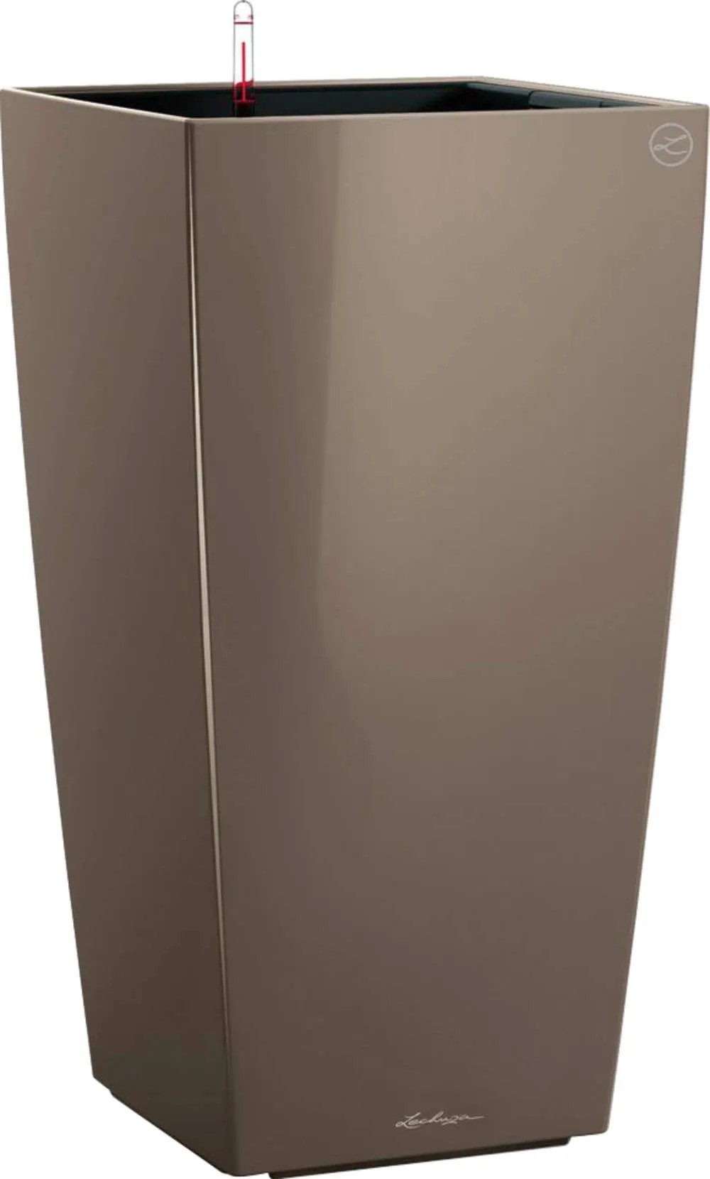 Lechuza Cubico Premium oszlopkaspó 30 cm x 30 cm szürkésbarna magasfényű Lechuza Cubico Premium oszlopkaspó 30 cm x 30 cm szürkésbarna magasfényű