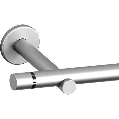 Függönyrúdkészlet fém 160 cm - 19 mm henger matt ezüst Függönyrúdkészlet fém 160 cm - 19 mm henger matt ezüst