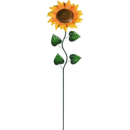 Leszúrható kerti dekoráció fém napraforgó 30 cm x 15 cm x 129 cm narancssárga Leszúrható kerti dekoráció fém napraforgó 30 cm x 15 cm x 129 cm narancssárga