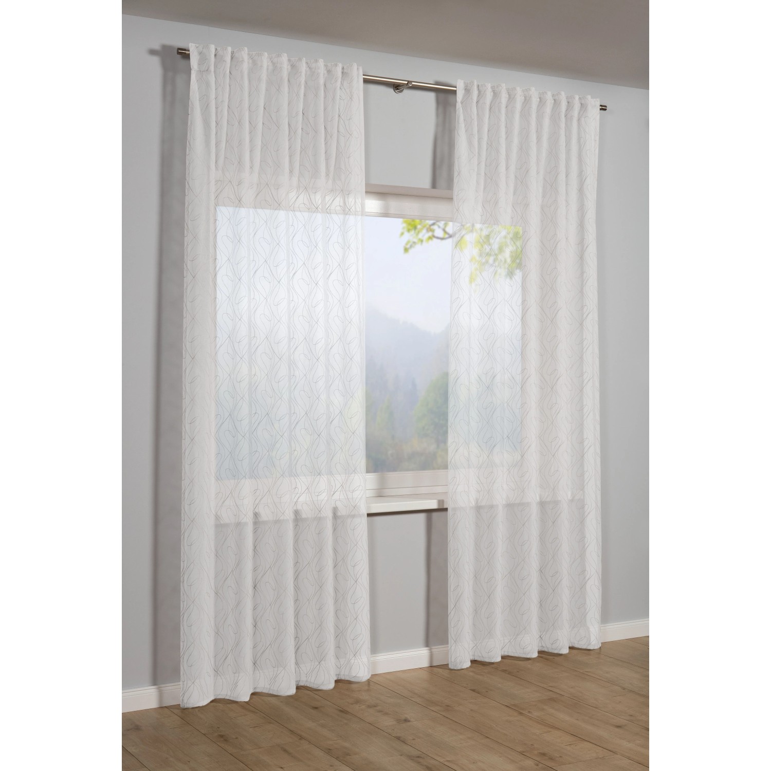 Készfüggöny fehér 135 cm x 245 cm Készfüggöny fehér 135 cm x 245 cm