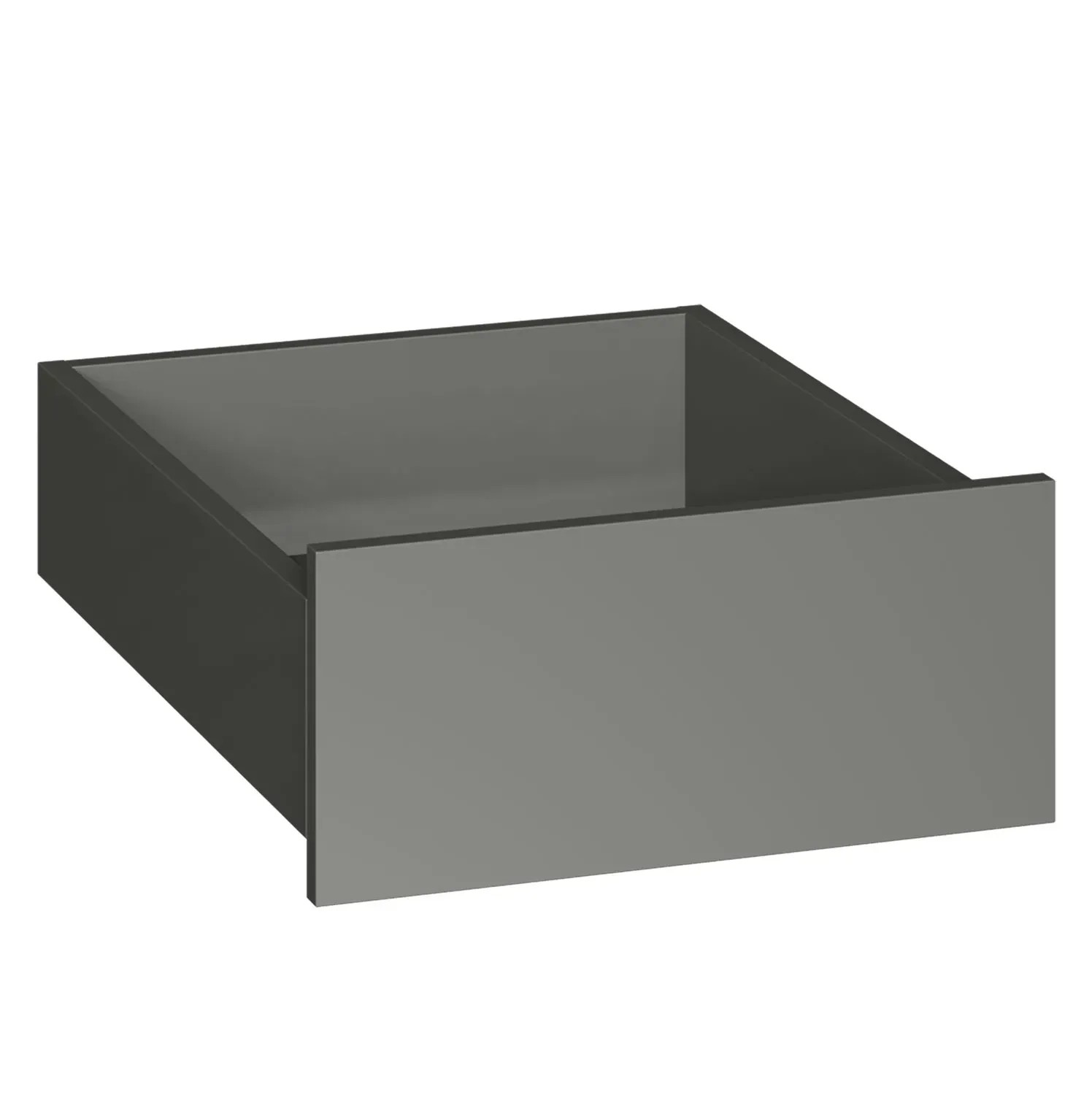 Grafit színű fiók 18 cm magas 50 cm x 58 cm-es (szélesség/mélység) szekrényhez Grafit színű fiók 18 cm magas 50 cm x 58 cm-es (szélesség/mélység) szekrényhez