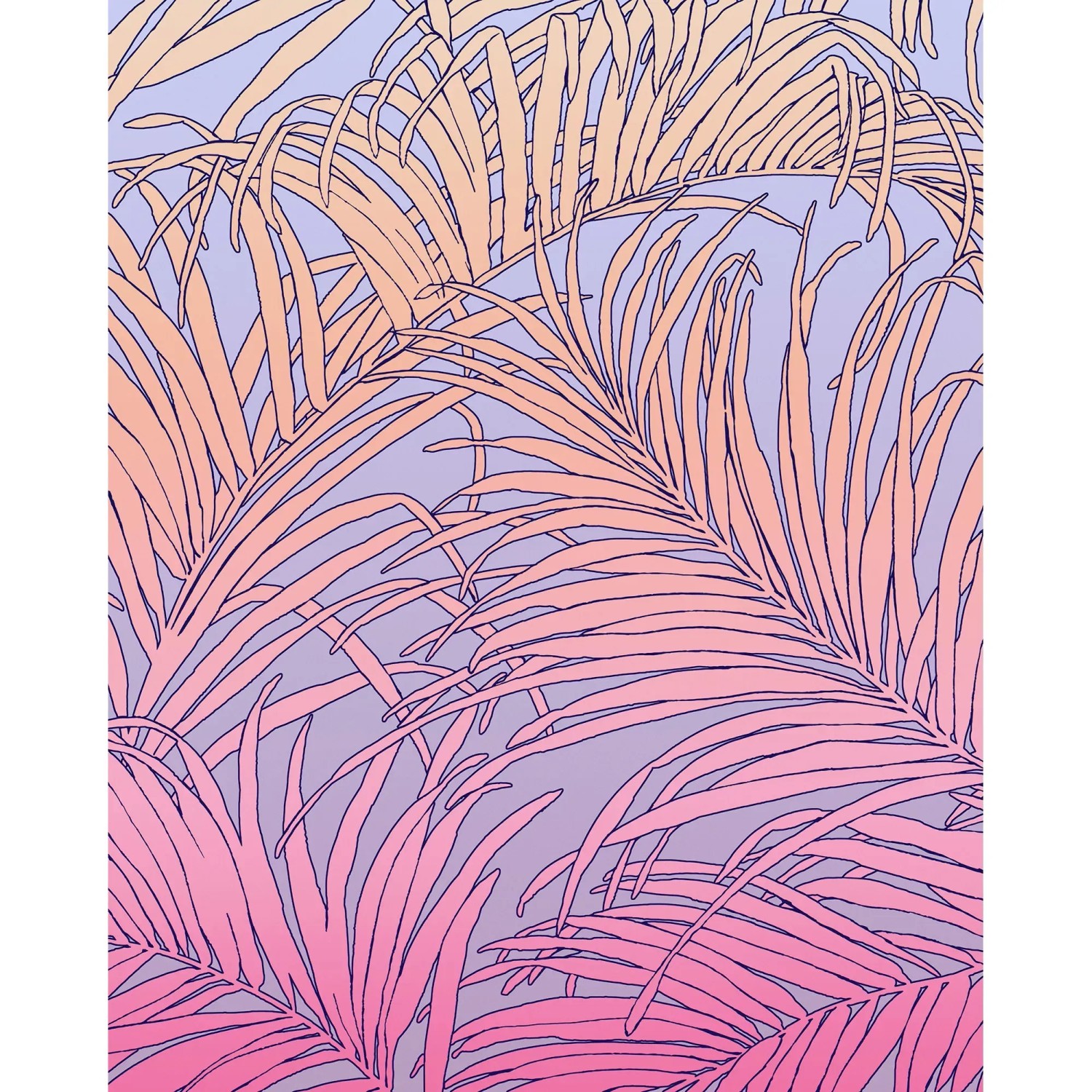 Komar fátyoltapéta Palm Foglie 200 cm x 250 cm rózsaszín Komar fátyoltapéta Palm Foglie 200 cm x 250 cm rózsaszín