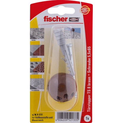 Fischer ajtóütköző TS 8 BR K barna 5 darab Fischer ajtóütköző TS 8 BR K barna 5 darab