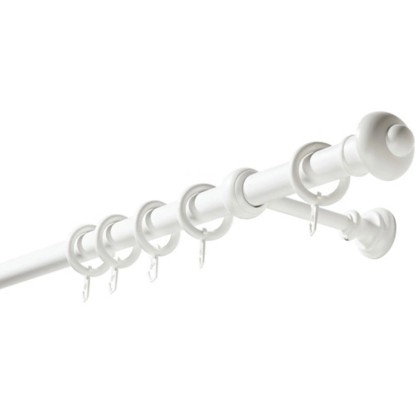 Gardinia teljes stílusos karnisgarnitúra Bifo 28 mm fehér 120 cm Gardinia teljes stílusos karnisgarnitúra Bifo 28 mm fehér 120 cm