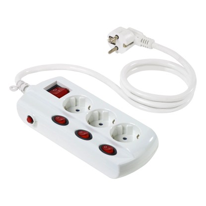 OBI csatlakozóaljzat, 3 részes, fehér, 1,5 m OBI csatlakozóaljzat, 3 részes, fehér, 1,5 m