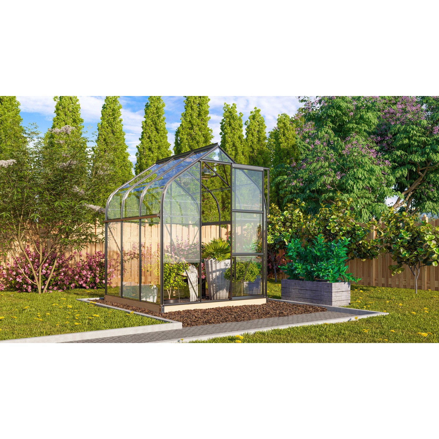 Vitavia Orion 3800 melegház 3 mm-es biztonsági üveg 202 cm x 195 cm fekete Vitavia Orion 3800 melegház 3 mm-es biztonsági üveg 202 cm x 195 cm fekete