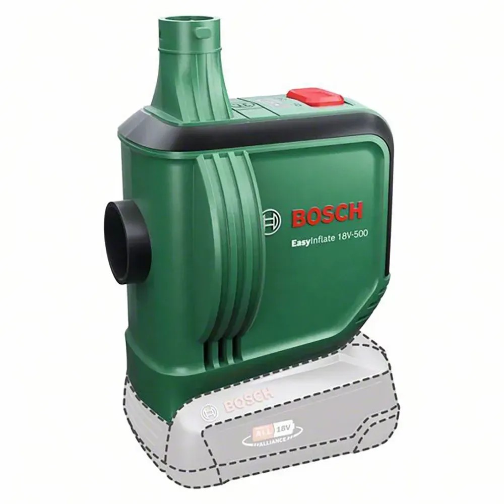 Bosch EasyInflate 18V-500 Solo akkus légpumpa, zöld. Kompakt pumpa matracokhoz és egyebekhez. Bosch EasyInflate 18V-500 Solo akkus légpumpa, zöld. Kompakt pumpa matracokhoz és egyebekhez.