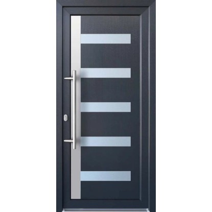 Prémium Texas PVC bejárati ajtó antracit/fehér jobbos 100 cm x210 cm Prémium Texas PVC bejárati ajtó antracit/fehér jobbos 100 cm x210 cm