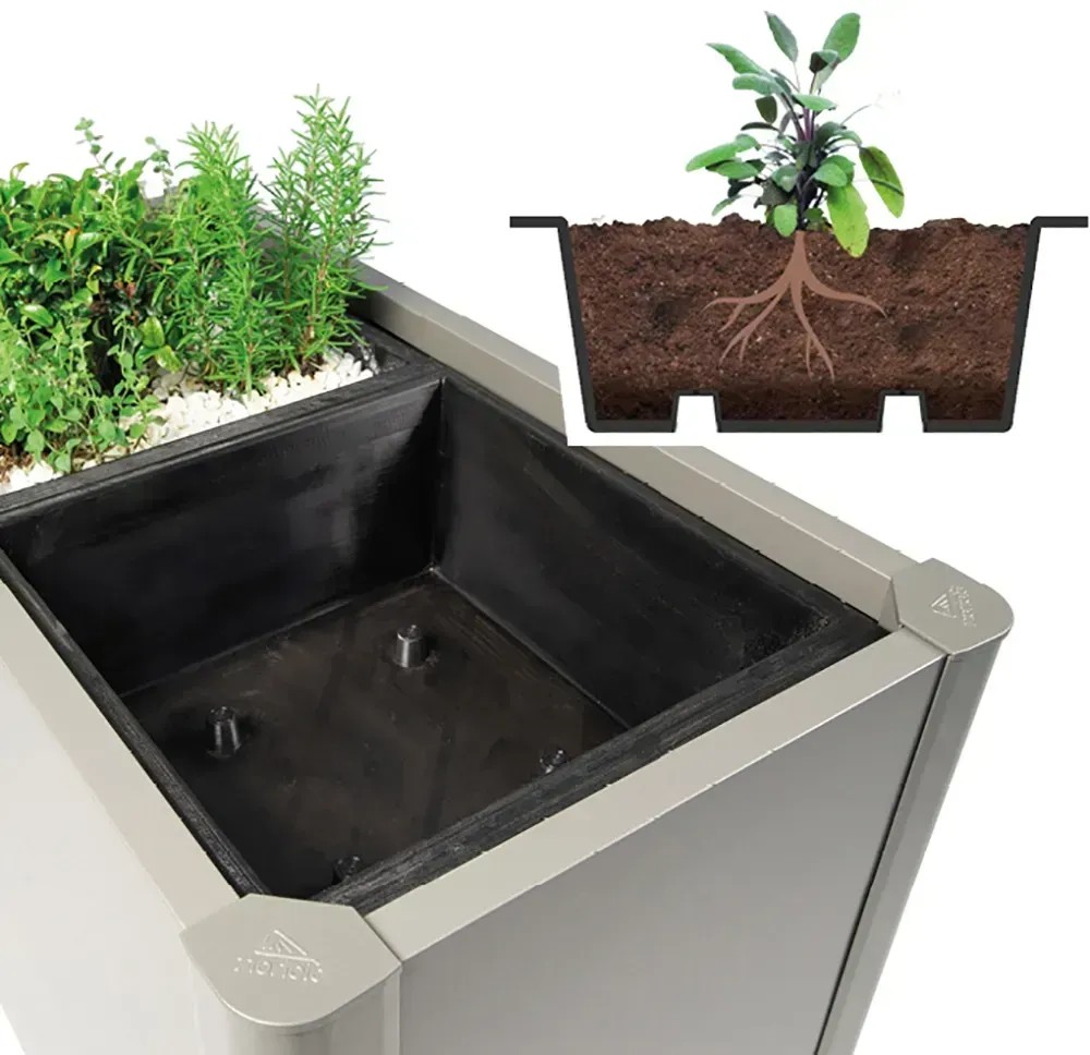 Biohort virágládabetét Belvedere virágágyáshoz 50 cm x 50 cm 2 db fekete Biohort virágládabetét Belvedere virágágyáshoz 50 cm x 50 cm 2 db fekete