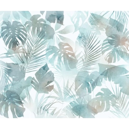 Komar fátyoltapéta Aqua Flora 350 cm x 250 cm kék-fehér Komar fátyoltapéta Aqua Flora 350 cm x 250 cm kék-fehér