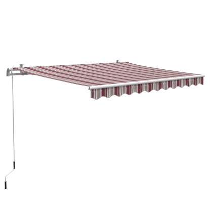 Aventura csuklókaros napellenző 3 m x 2 m bordó-bézs-fehér Aventura csuklókaros napellenző 3 m x 2 m bordó-bézs-fehér