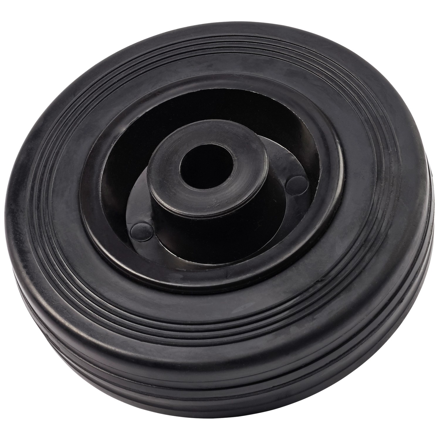 Tömör gumikerék, 80 mm, fekete, kerékagy: 40 mm Tömör gumikerék, 80 mm, fekete, kerékagy: 40 mm